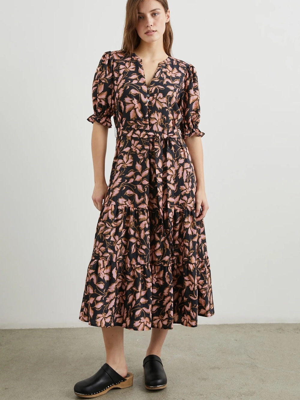 Rails Eliana Jasmine Tiered Midi Dress, size M